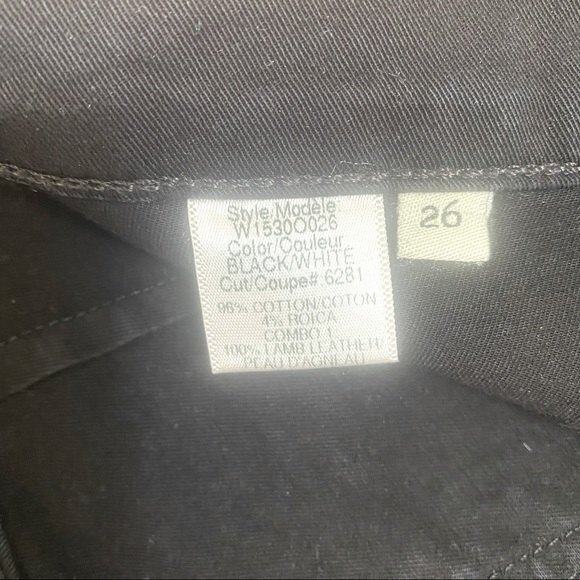 RAG & BONE Black Cream Lamb Leather Jodhpur Skinny Jeans Size 2 - Picture 4 of 4